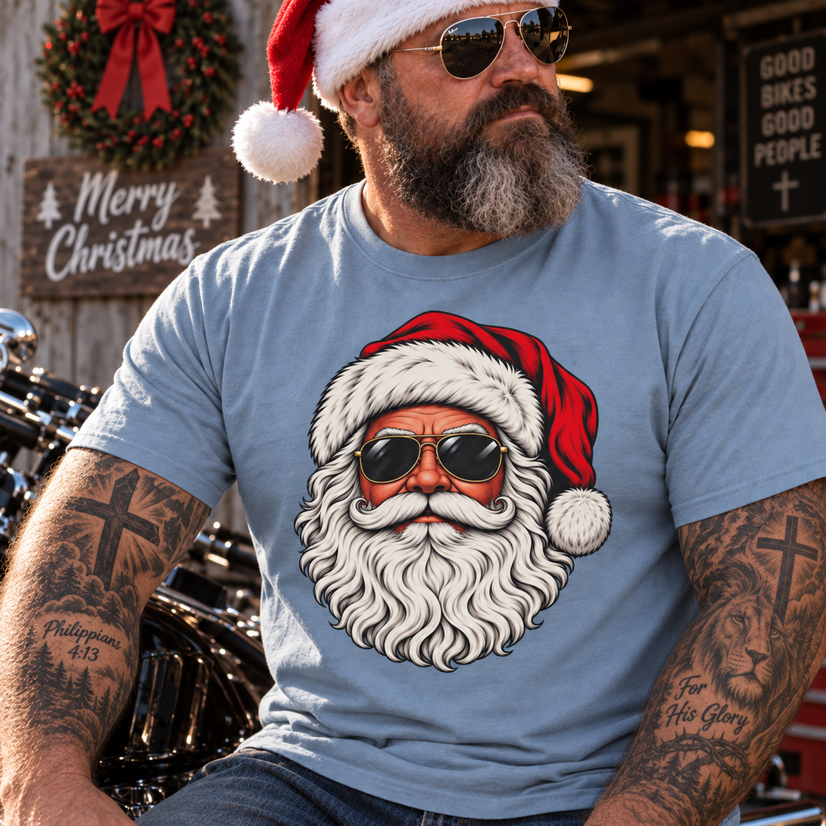 Aviator Santa Comfort Colors T Shirt