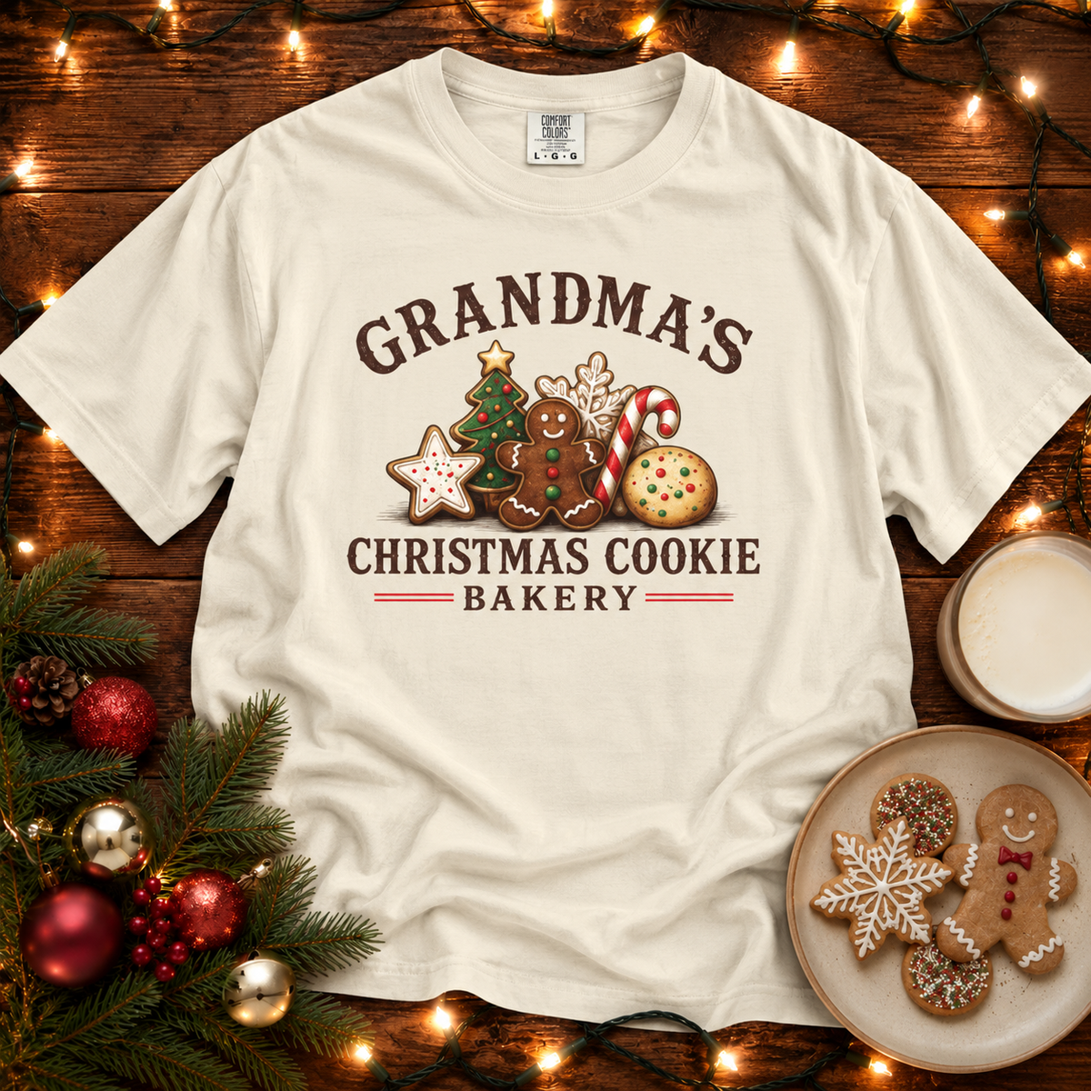 Grandma's Christmas Cookie Bakery Comfort Colors T-Shirt