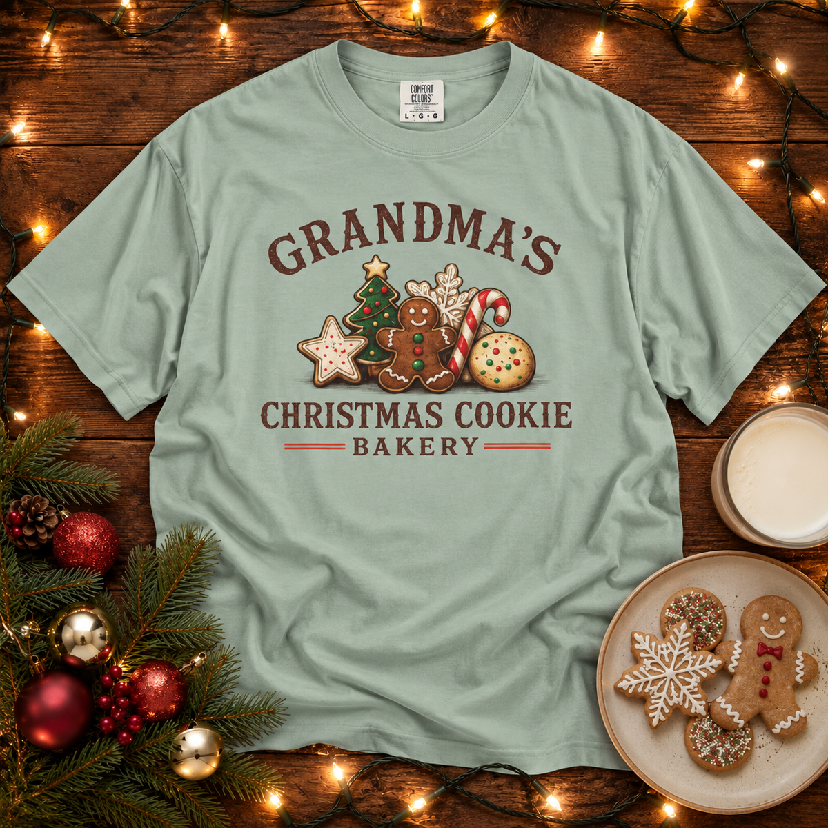 Grandma's Christmas Cookie Bakery Comfort Colors T-Shirt