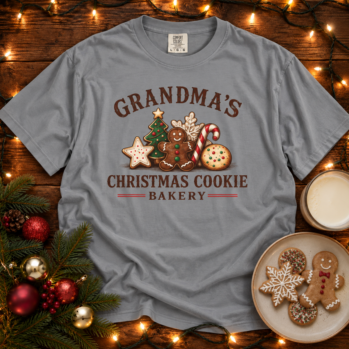 Grandma's Christmas Cookie Bakery Comfort Colors T-Shirt