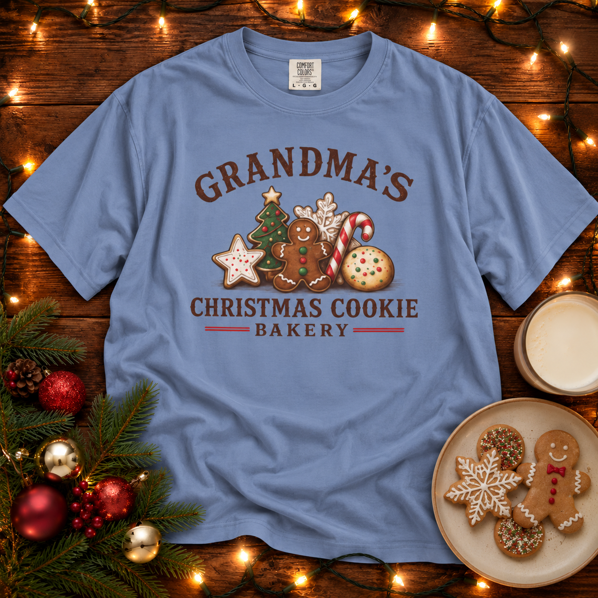 Grandma's Christmas Cookie Bakery Comfort Colors T-Shirt