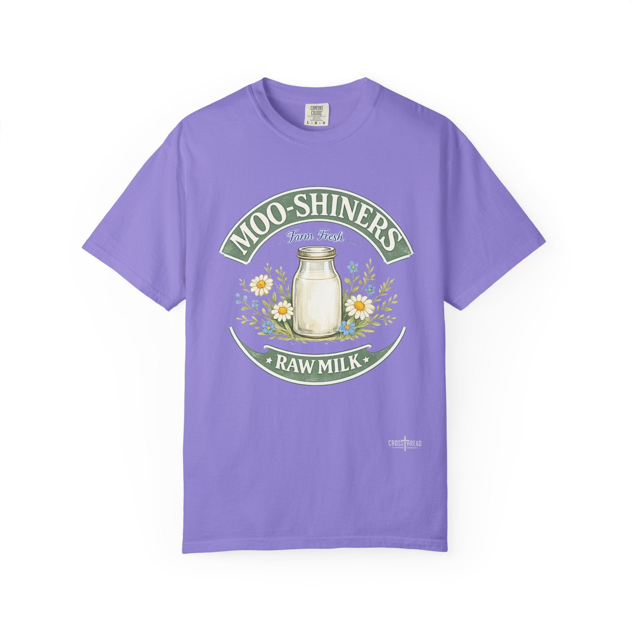 "Moo-Shiners Raw Milk" Vintage Logo Graphic T