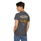 Faith Moves Mountains T‑Shirt — Inspirational Mountain & Bulldozer Graphic Tee