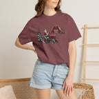 Rustic Santa Tractor and Barn Comfort Colors Shirt