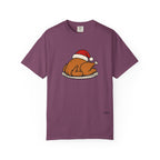 Roasted Turkey Santa Hat Comfort Colors Shirt