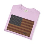 Patriotic Farmer Tractor T‑Shirt — American Flag Farm Tee