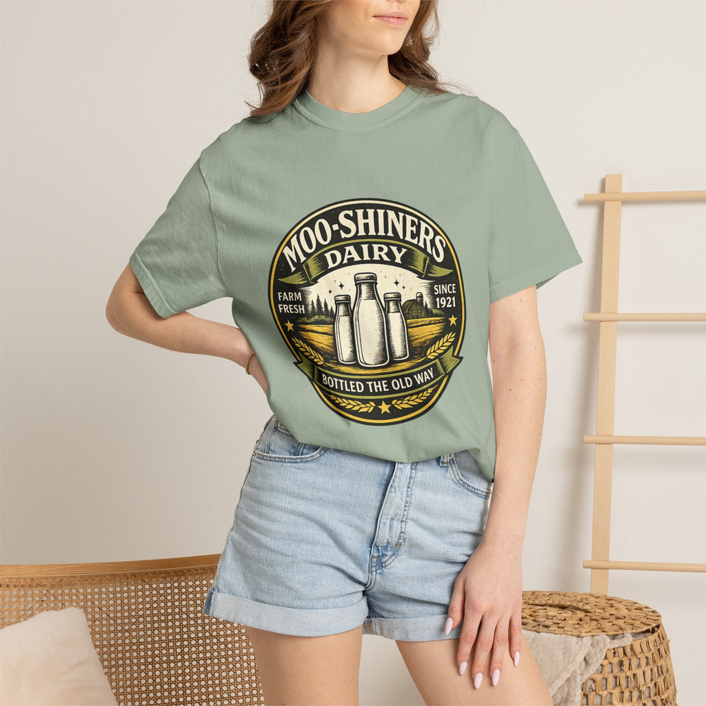 Moo-Shiners Dairy Vintage Milk Bottle T-Shirt