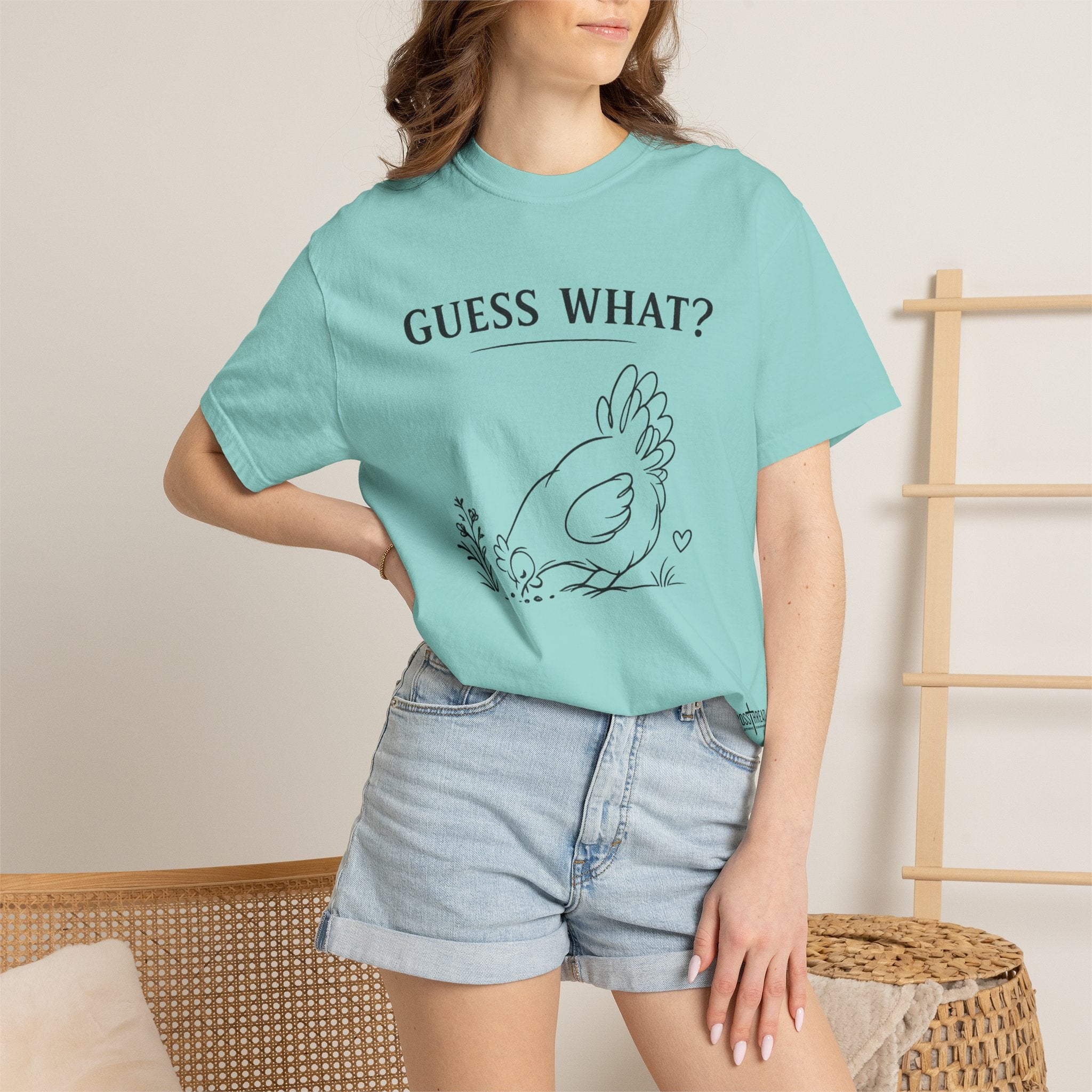 "Guess What?" Chicken Butt Cute Hen Graphic Tee