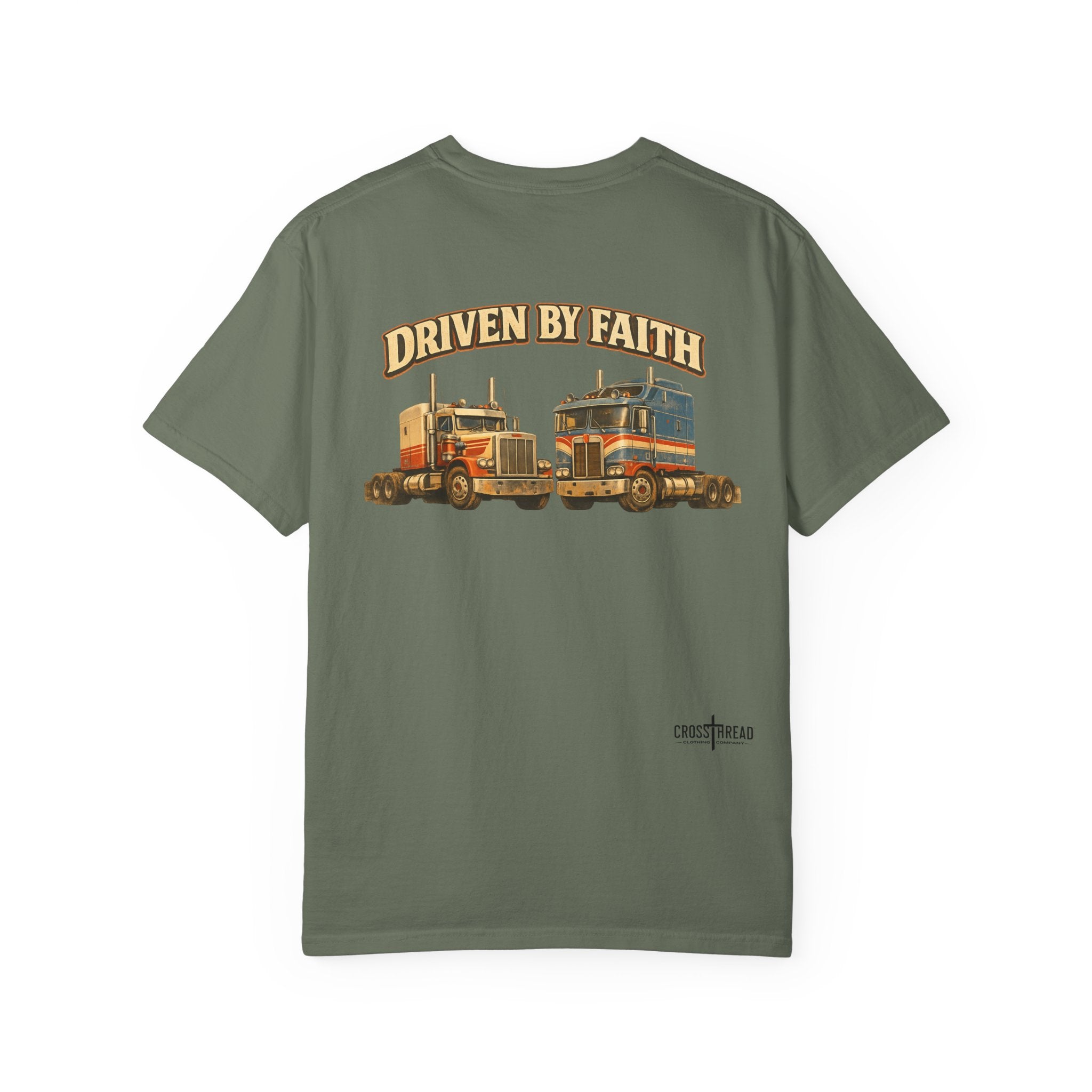 Driven by Faith Vintage Style Trucker T-Shirt