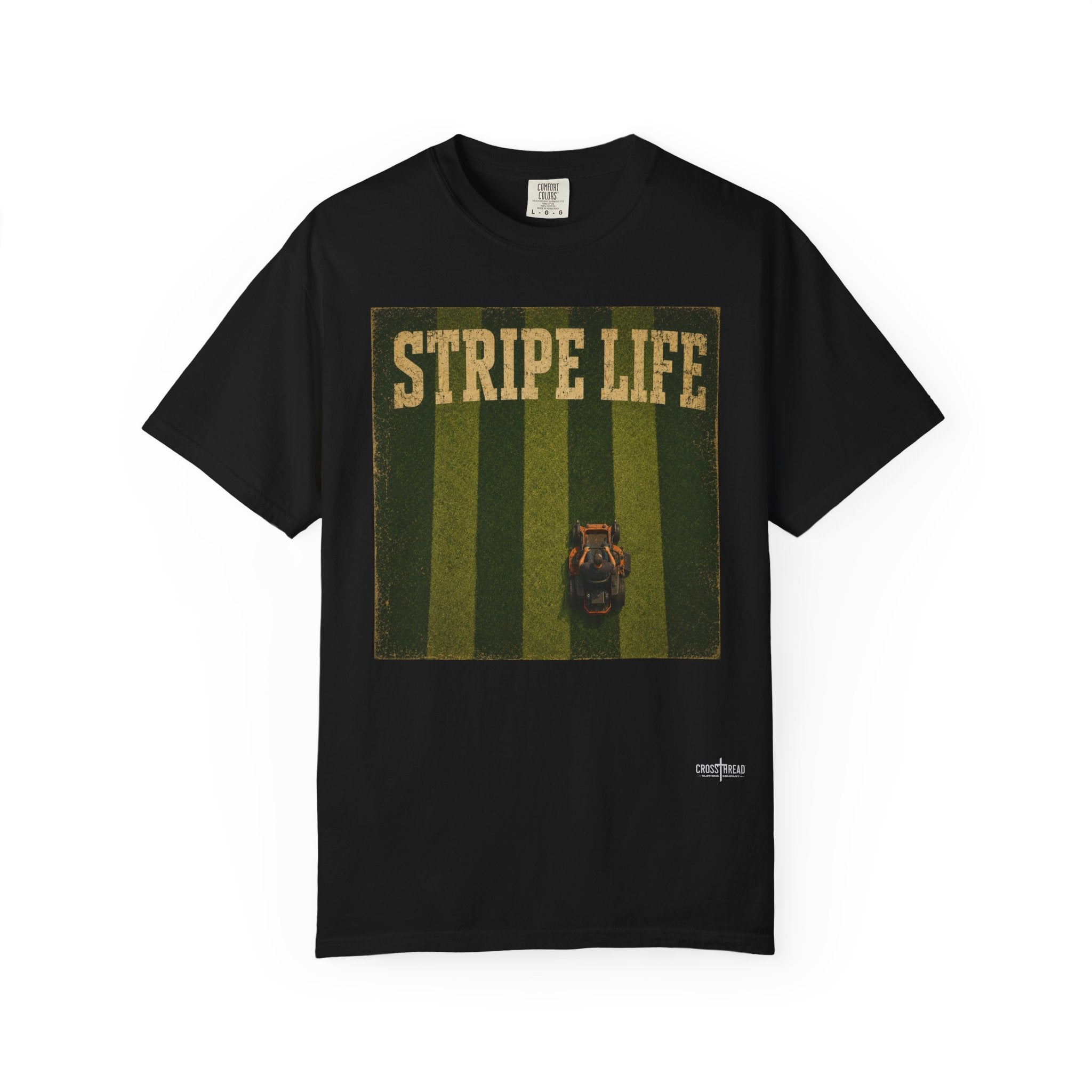 Stripe Life Lawn Mower Tee