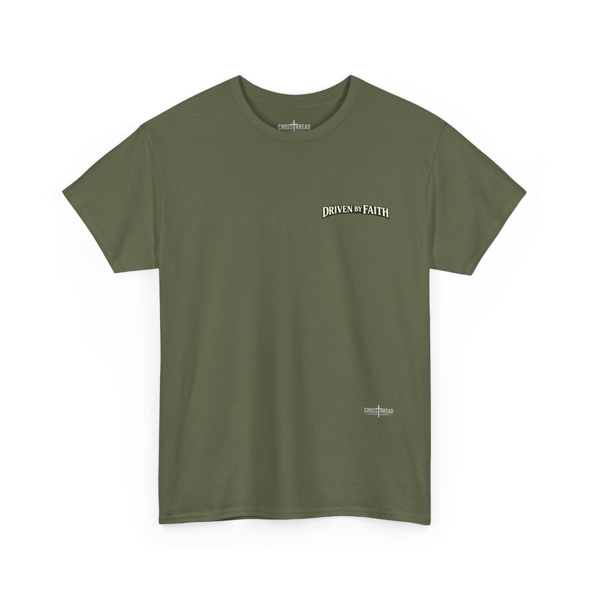 Driven By Faith Truck T-Shirt — 'Jesus Saves' Christian Trucker Tee