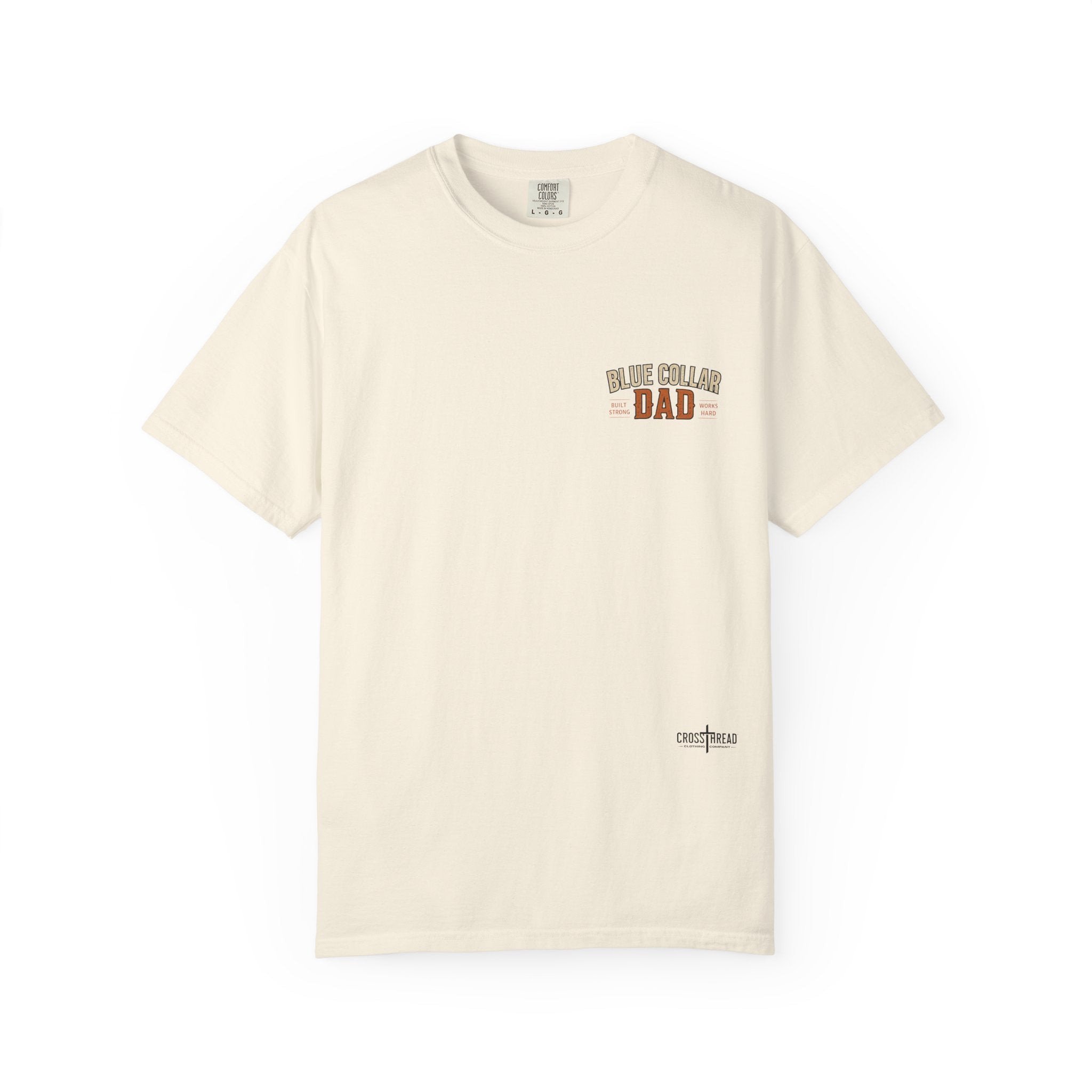 Blue Collar Dad T-Shirt — Vintage Work Gloves and Boots Design