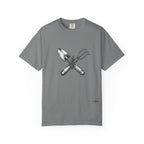 Gardener Crossed Trowel & Cultivator Tee — Vintage Gardening Tool Graphic Shirt