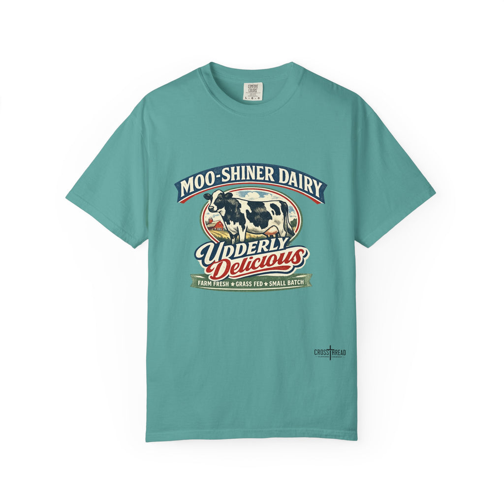 “Moo-Shiner Dairy” Udderly Delicious Graphic Tee