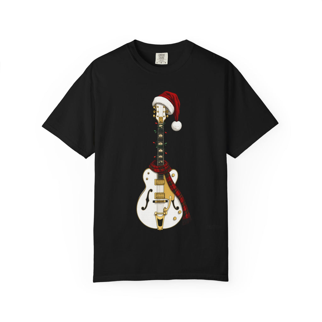 Christmas Hollowbody Guitar Comfort Colors Shirt
