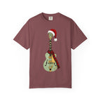 Christmas Aspen Green Hollowbody Guitar Comfort Colors Shirt