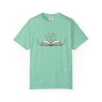 Floral Open Book T-Shirt — Book Lover Reading Tee