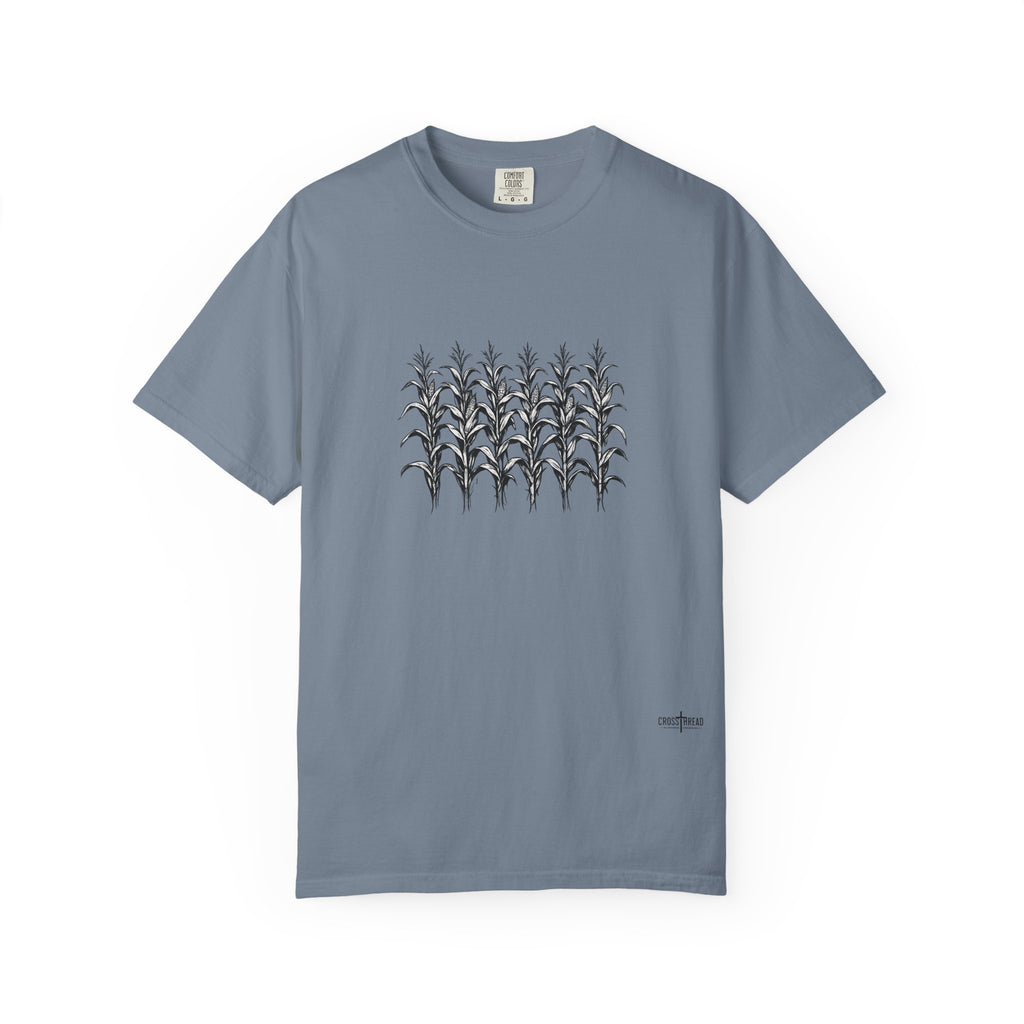 Row of Corn Graphic T-Shirt — Minimal Botanical Farm Tee