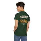 Faith Moves Mountains T‑Shirt — Inspirational Mountain & Bulldozer Graphic Tee