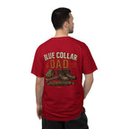 Blue Collar Dad T-Shirt — Vintage Work Gloves and Boots Design