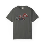 Rustic Santa Tractor and Barn Comfort Colors Shirt