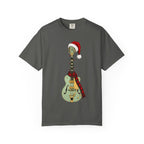 Christmas Aspen Green Hollowbody Guitar Comfort Colors Shirt
