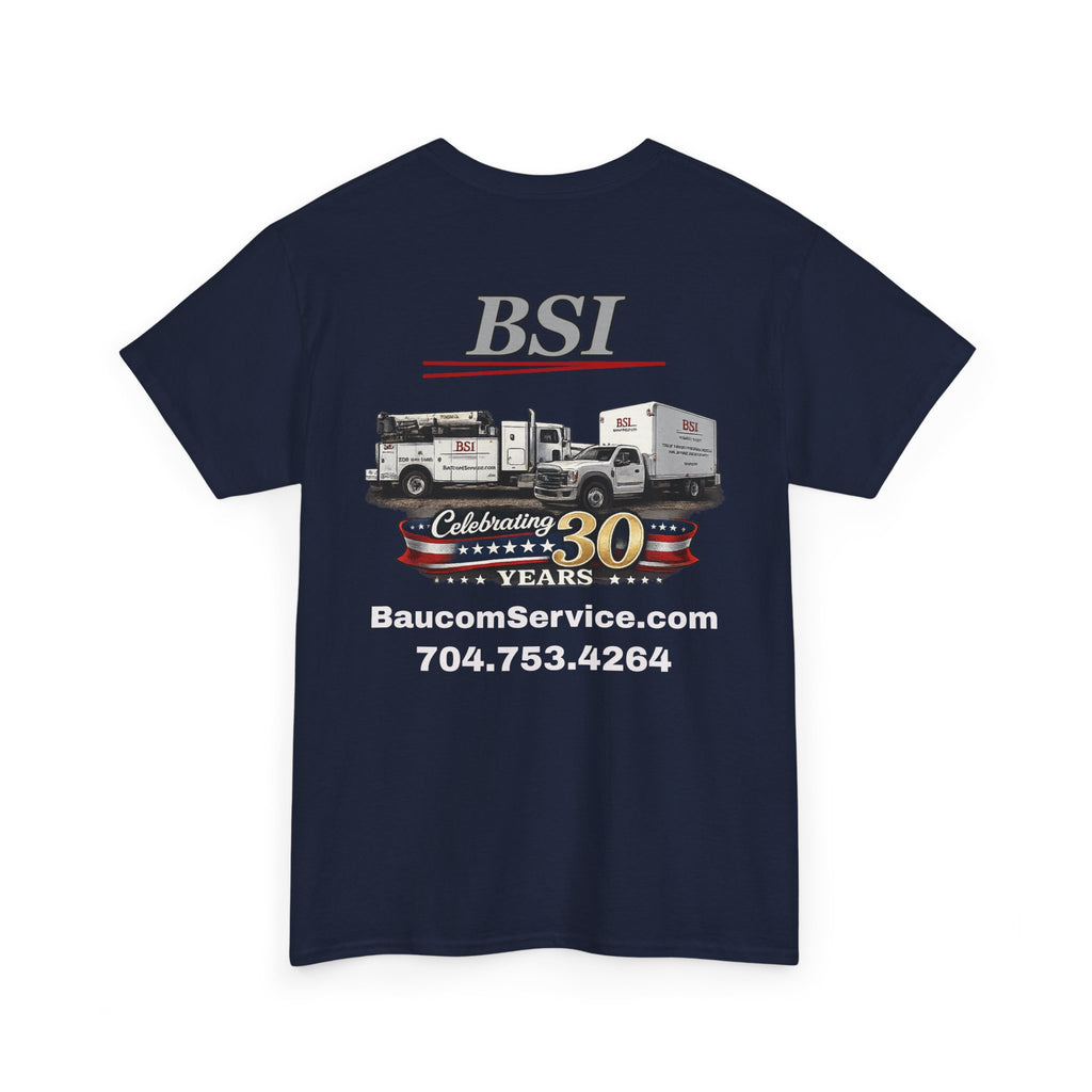 BSI Logo T-Shirt — Baucom Service 30th Anniversary Crew Tee