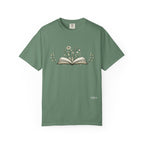 Floral Open Book T-Shirt — Book Lover Reading Tee