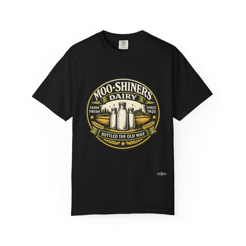Moo-Shiners Dairy Vintage Milk Bottle T-Shirt
