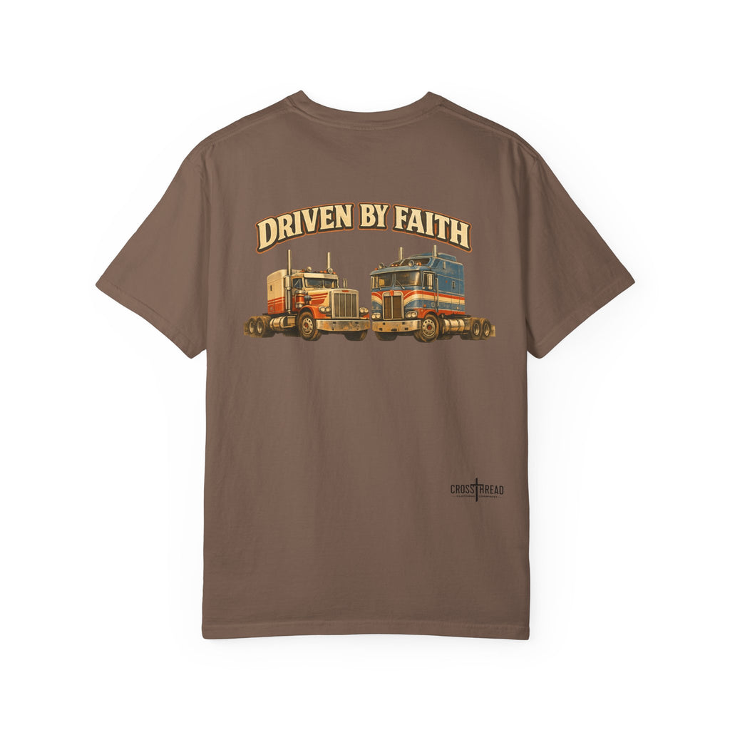 Driven by Faith Vintage Style Trucker T-Shirt