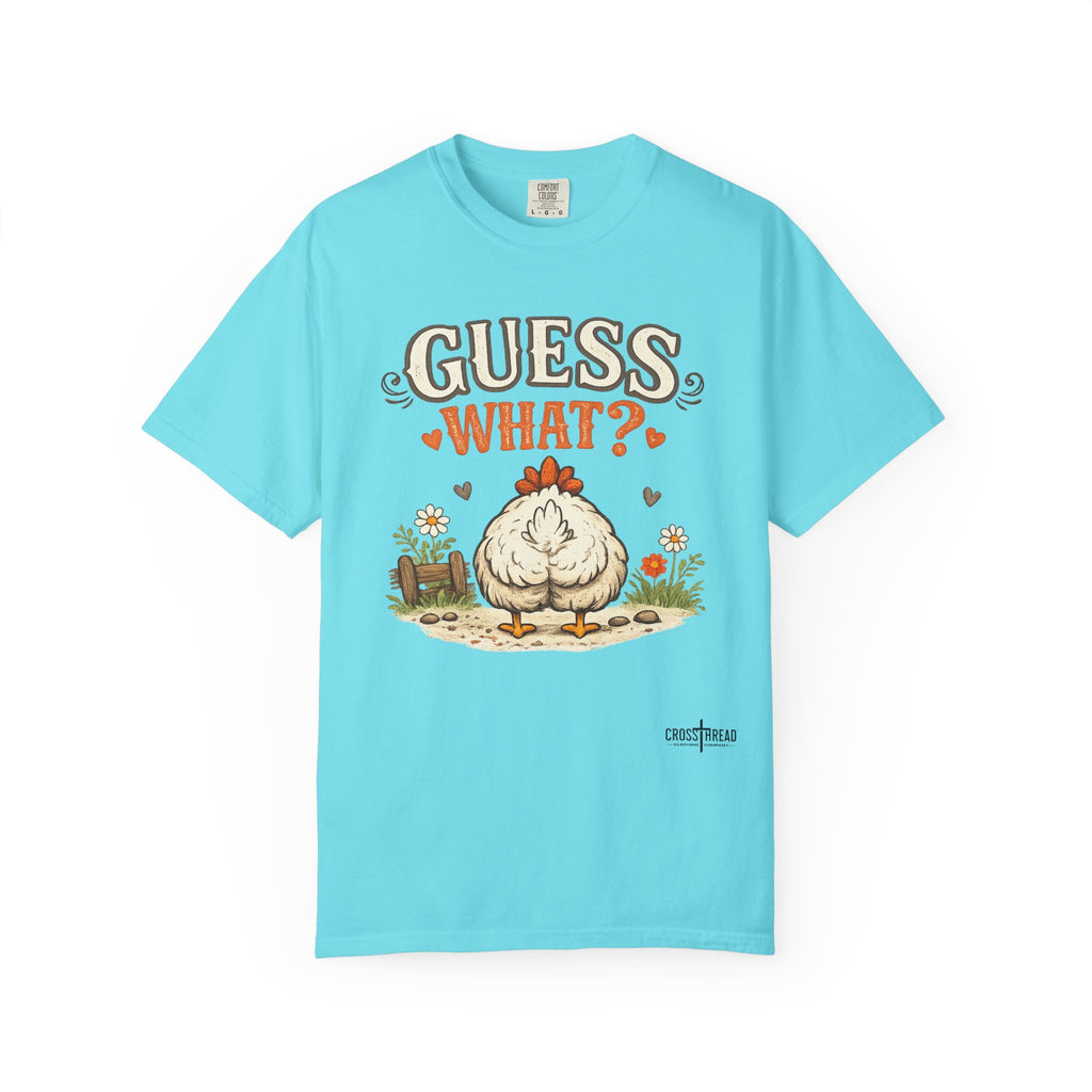 Guess What? Chicken Butt T-Shirt — Funny Farm Animal Graphic Tee