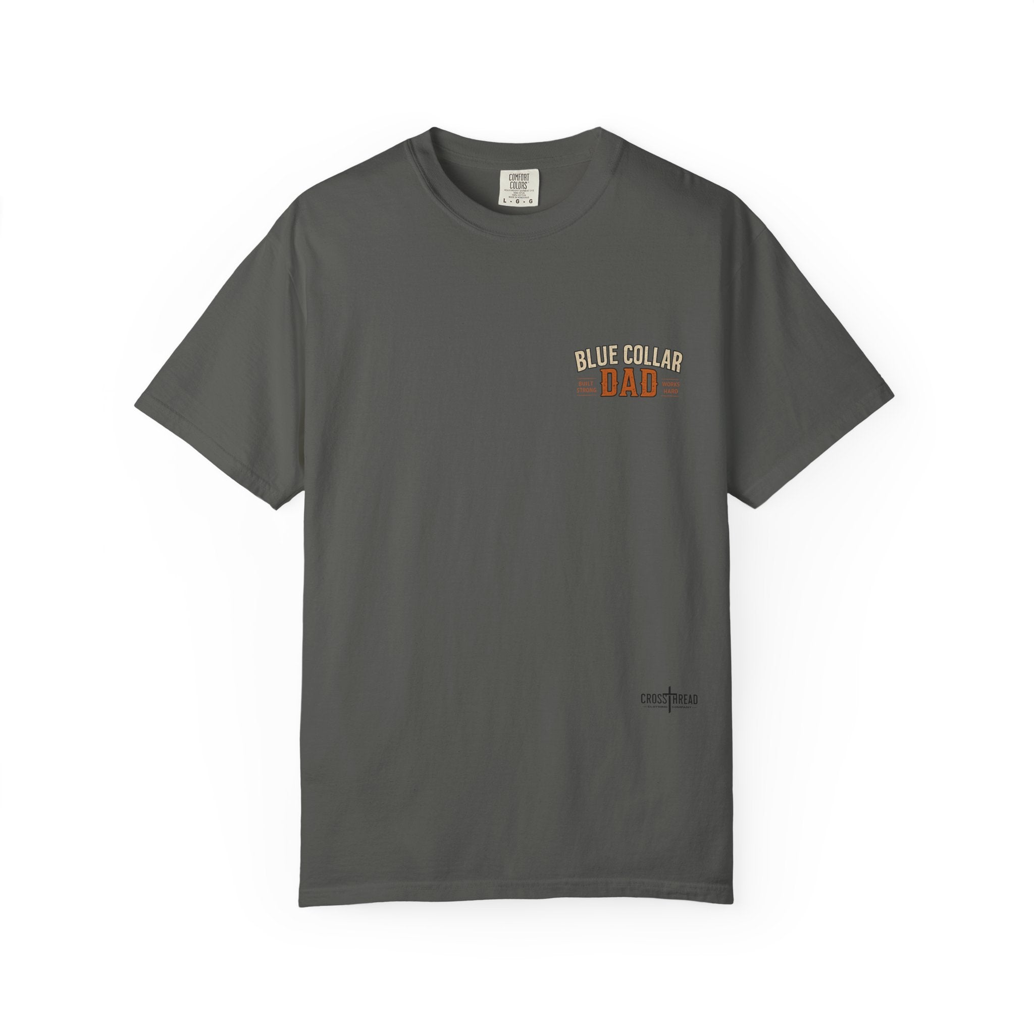 Blue Collar Dad T-Shirt — Vintage Work Gloves and Boots Design