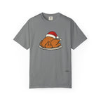 Roasted Turkey Santa Hat Comfort Colors Shirt