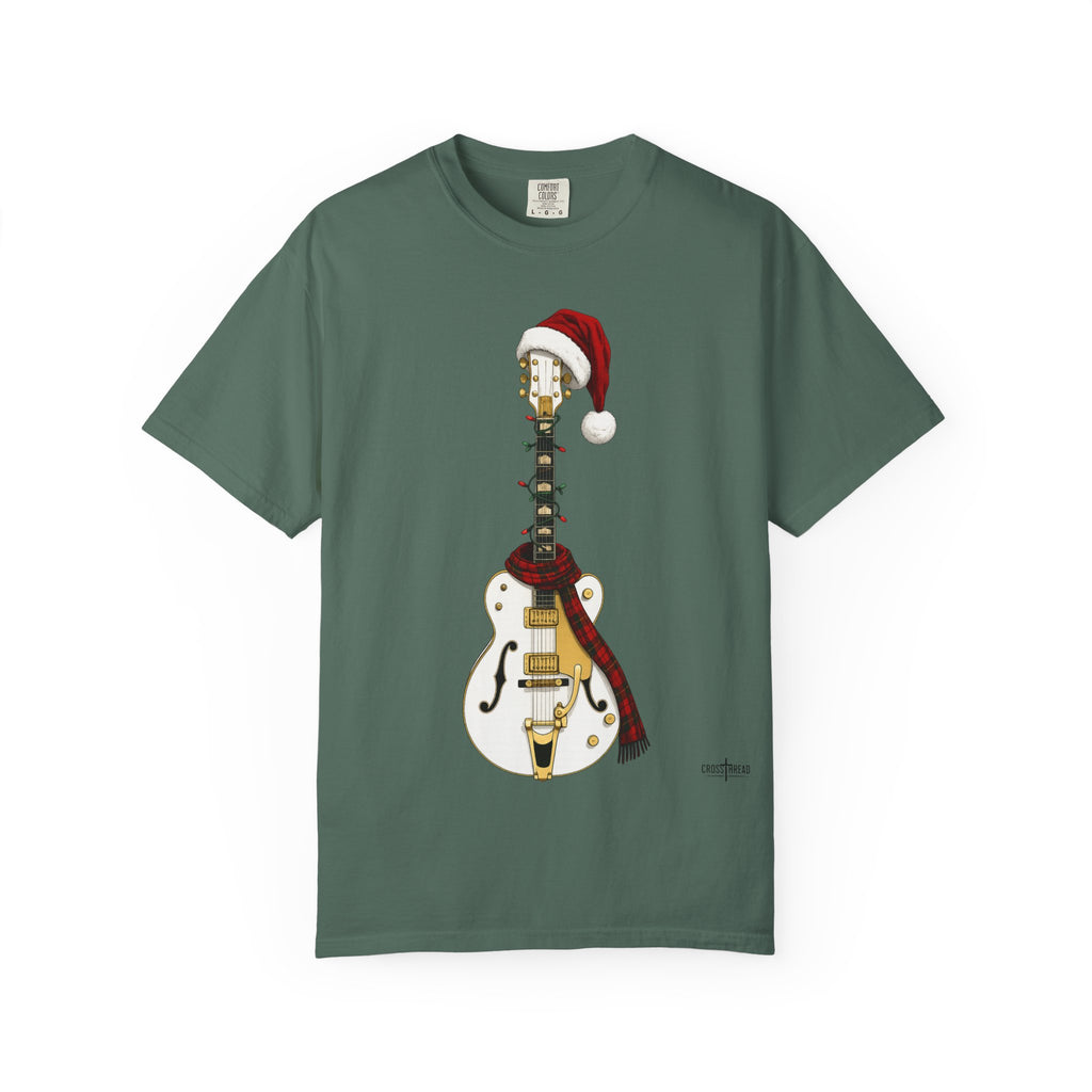 Christmas Hollowbody Guitar Comfort Colors Shirt