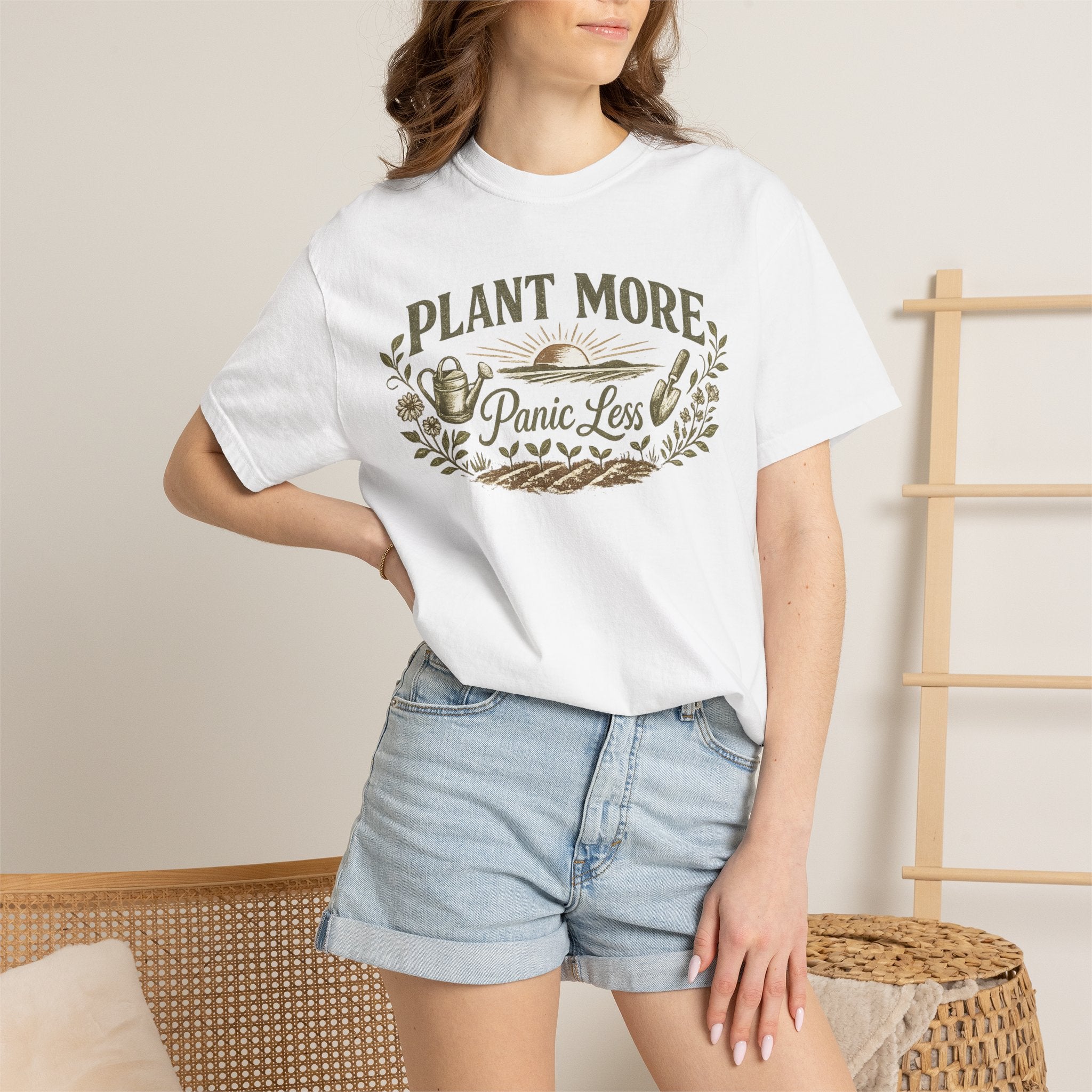 Plant More Panic Less T-Shirt