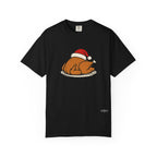 Roasted Turkey Santa Hat Comfort Colors Shirt