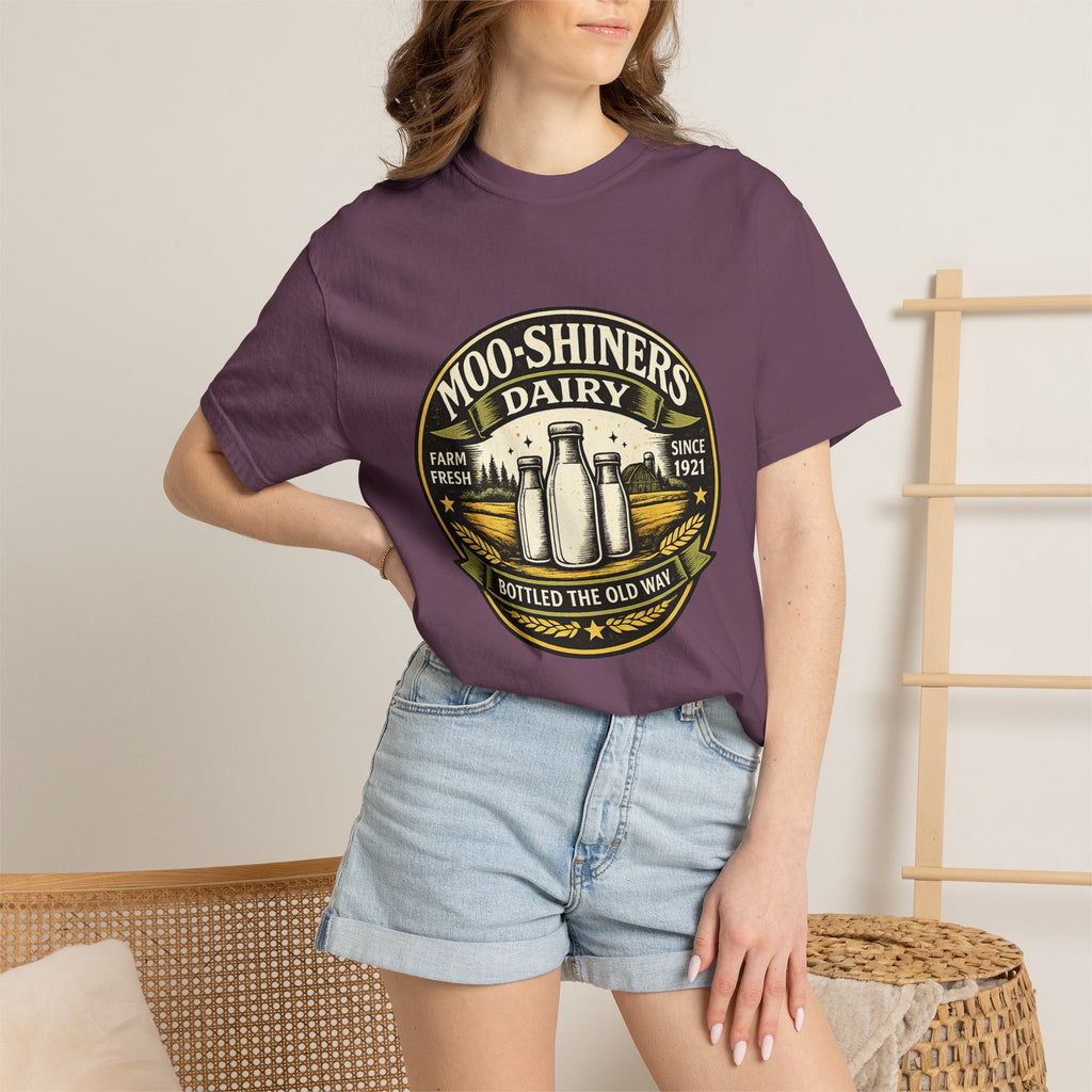 Moo-Shiners Dairy Vintage Milk Bottle T-Shirt