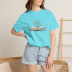 Floral Open Book T-Shirt — Book Lover Reading Tee
