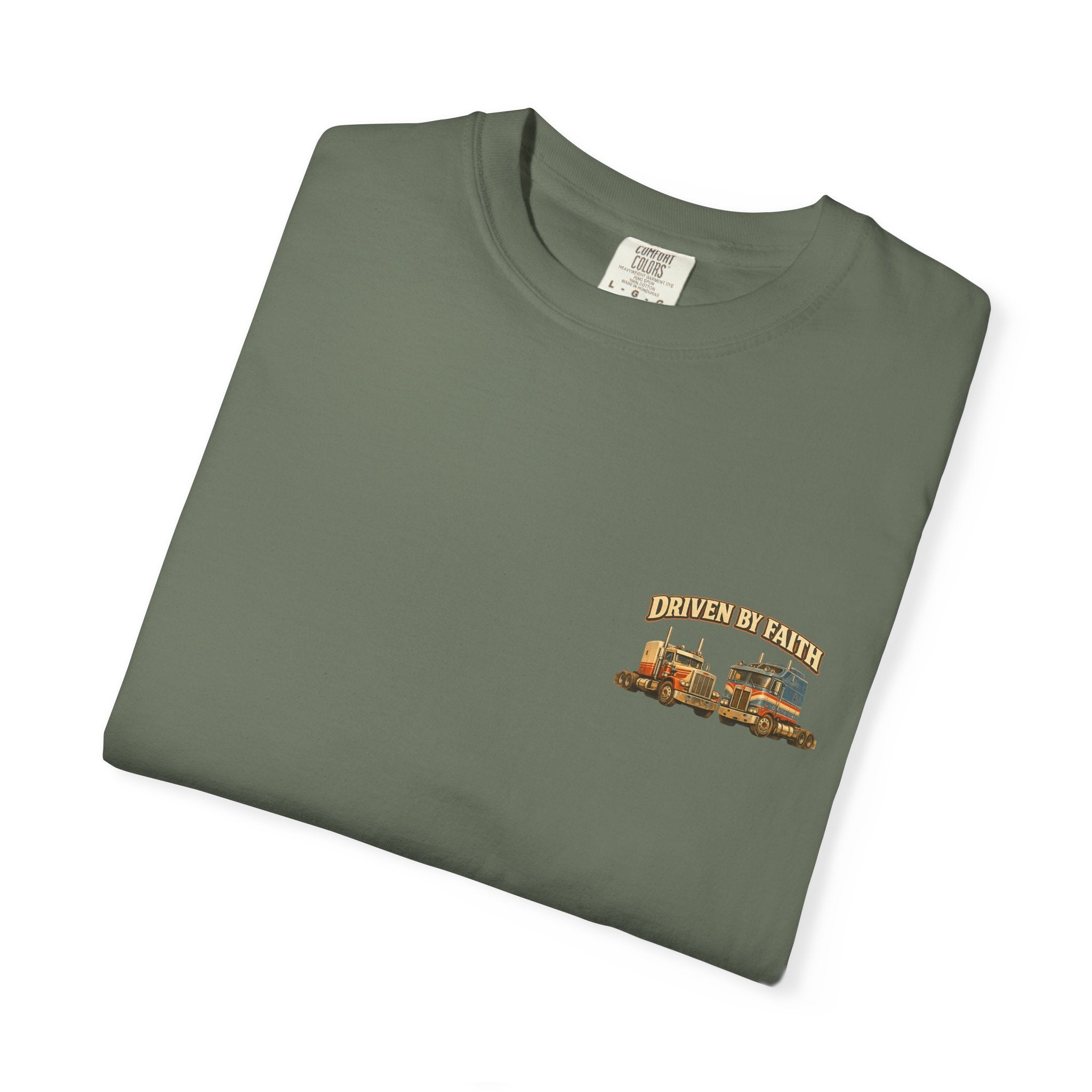 Driven by Faith Vintage Style Trucker T-Shirt