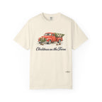 Christmas on the Farm Red Truck Comfort Colors Shirt