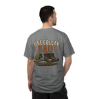 Blue Collar Dad T-Shirt — Vintage Work Gloves and Boots Design
