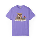 Highland Cow and Cardinal Comfort Colors Shirt