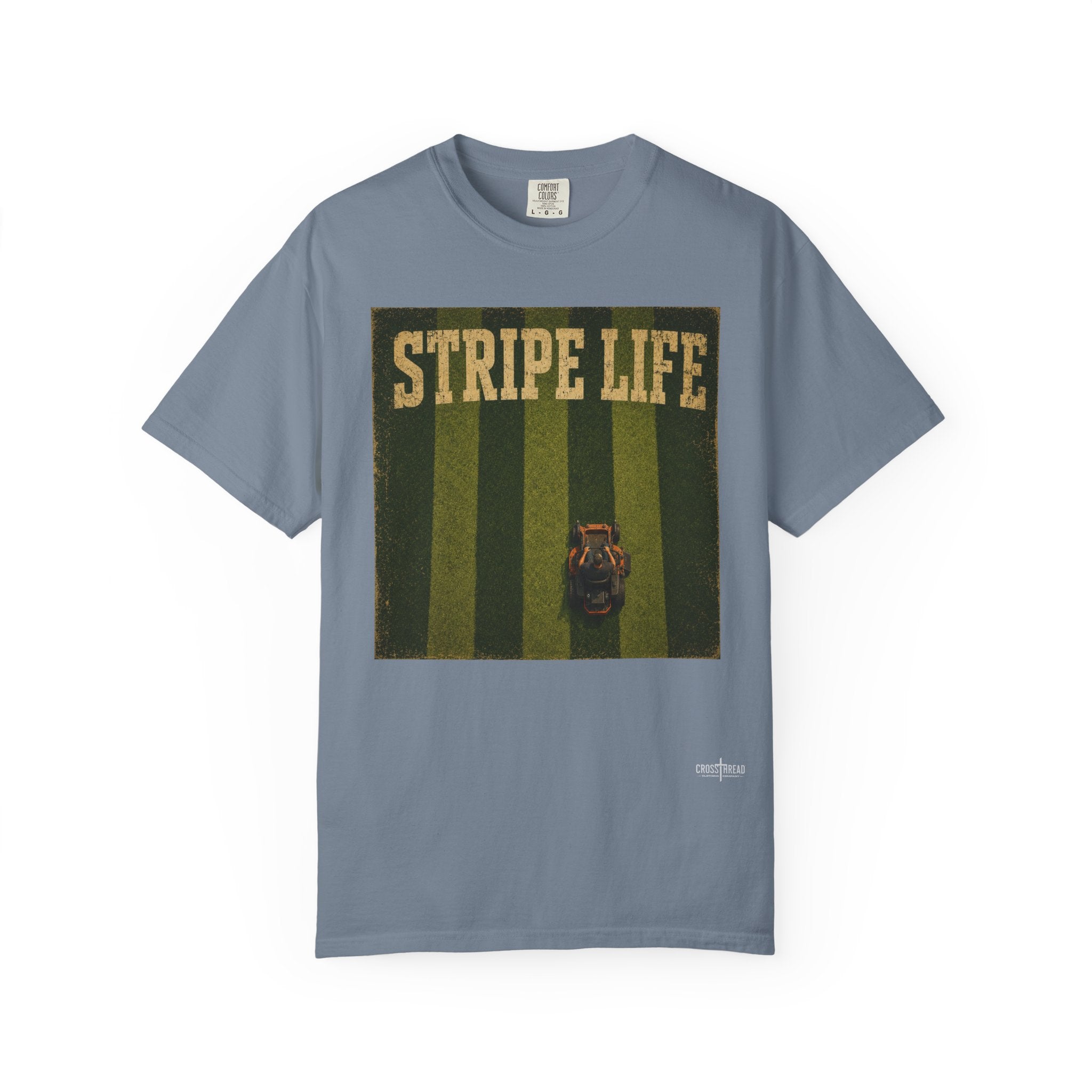 Stripe Life Lawn Mower Tee
