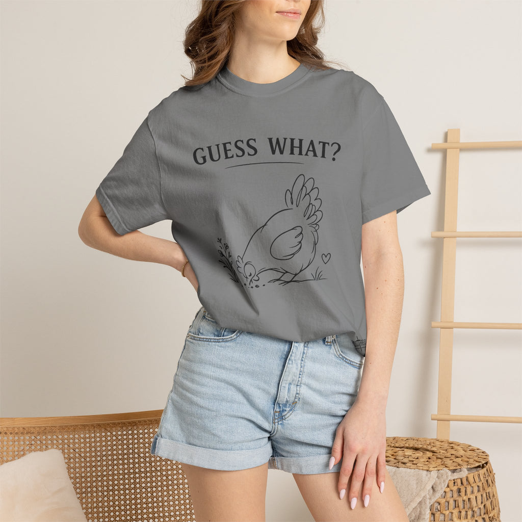 "Guess What?" Chicken Butt Cute Hen Graphic Tee