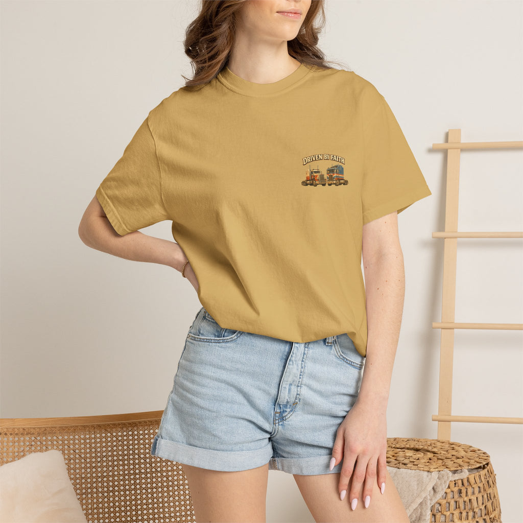 Driven by Faith Vintage Style Trucker T-Shirt