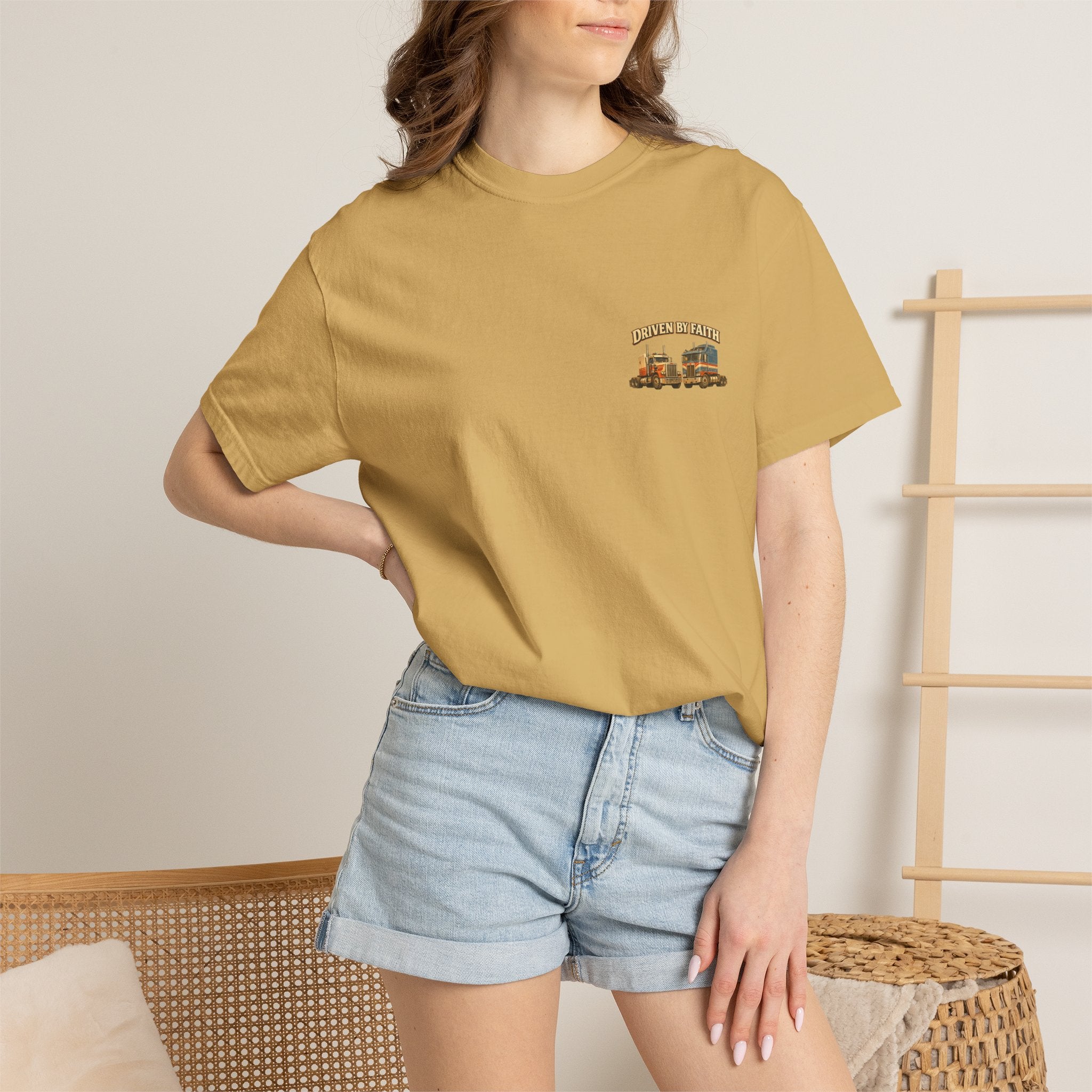 Driven by Faith Vintage Style Trucker T-Shirt