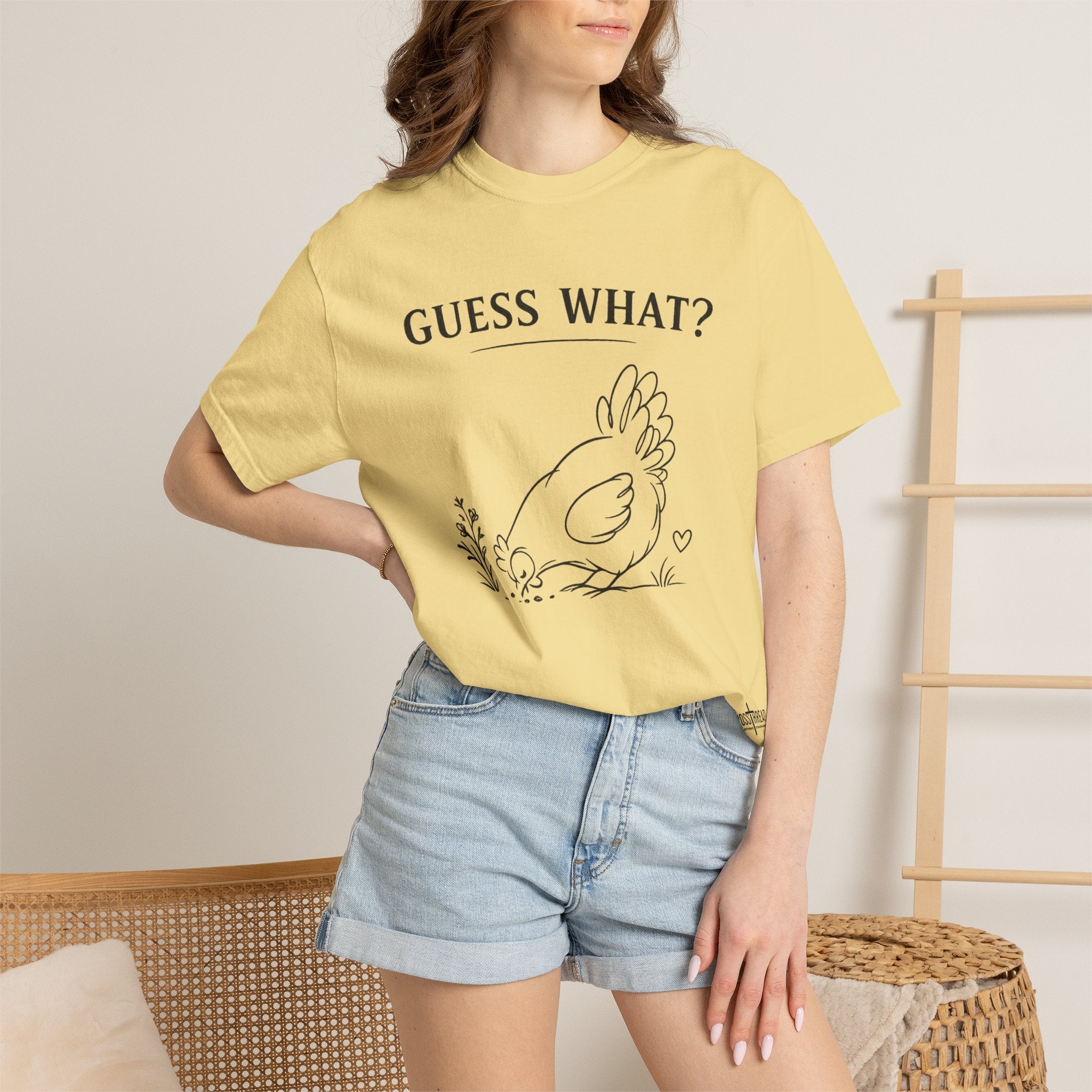 "Guess What?" Chicken Butt Cute Hen Graphic Tee