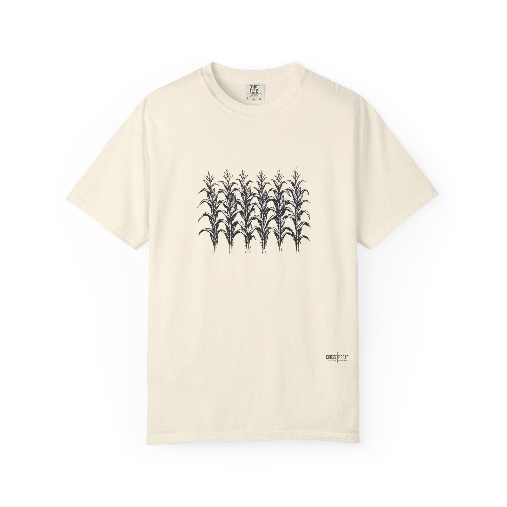 Row of Corn Graphic T-Shirt — Minimal Botanical Farm Tee