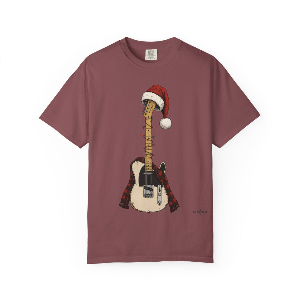 Christmas T-Style Guitar Comfort Colors Shirt