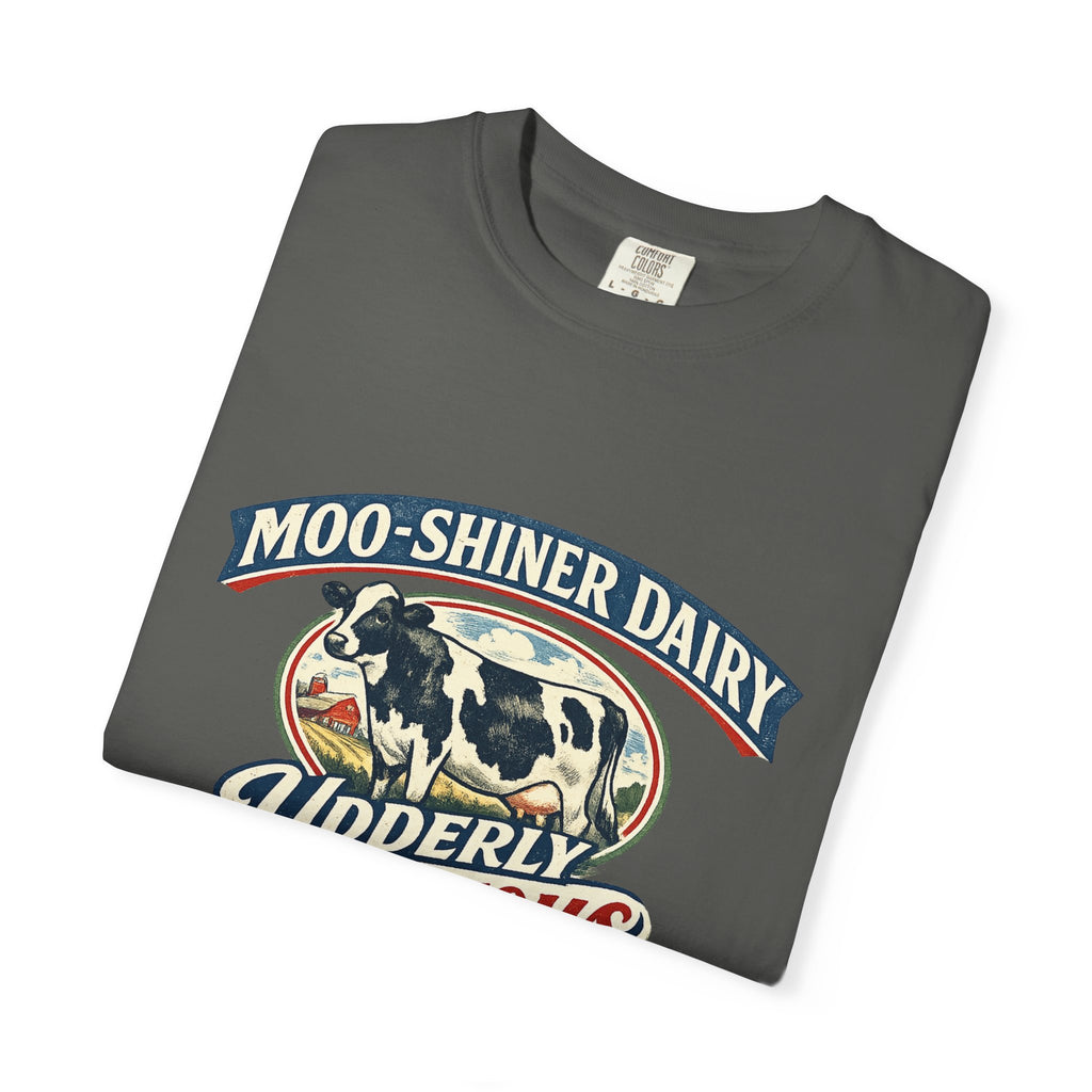 “Moo-Shiner Dairy” Udderly Delicious Graphic Tee